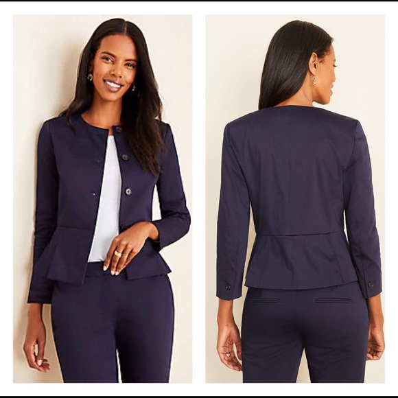 Ann Taylor Jackets & Blazers - Ann Taylor the peplum jacket in cotton sateen